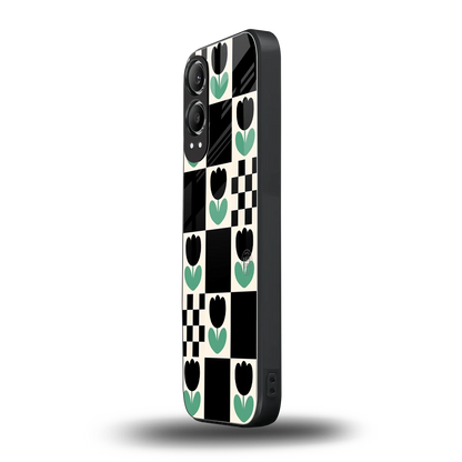 Minimalistic Flower Pattern oneplus nord ce 4 lite mobile cover | shockproof glass phone case