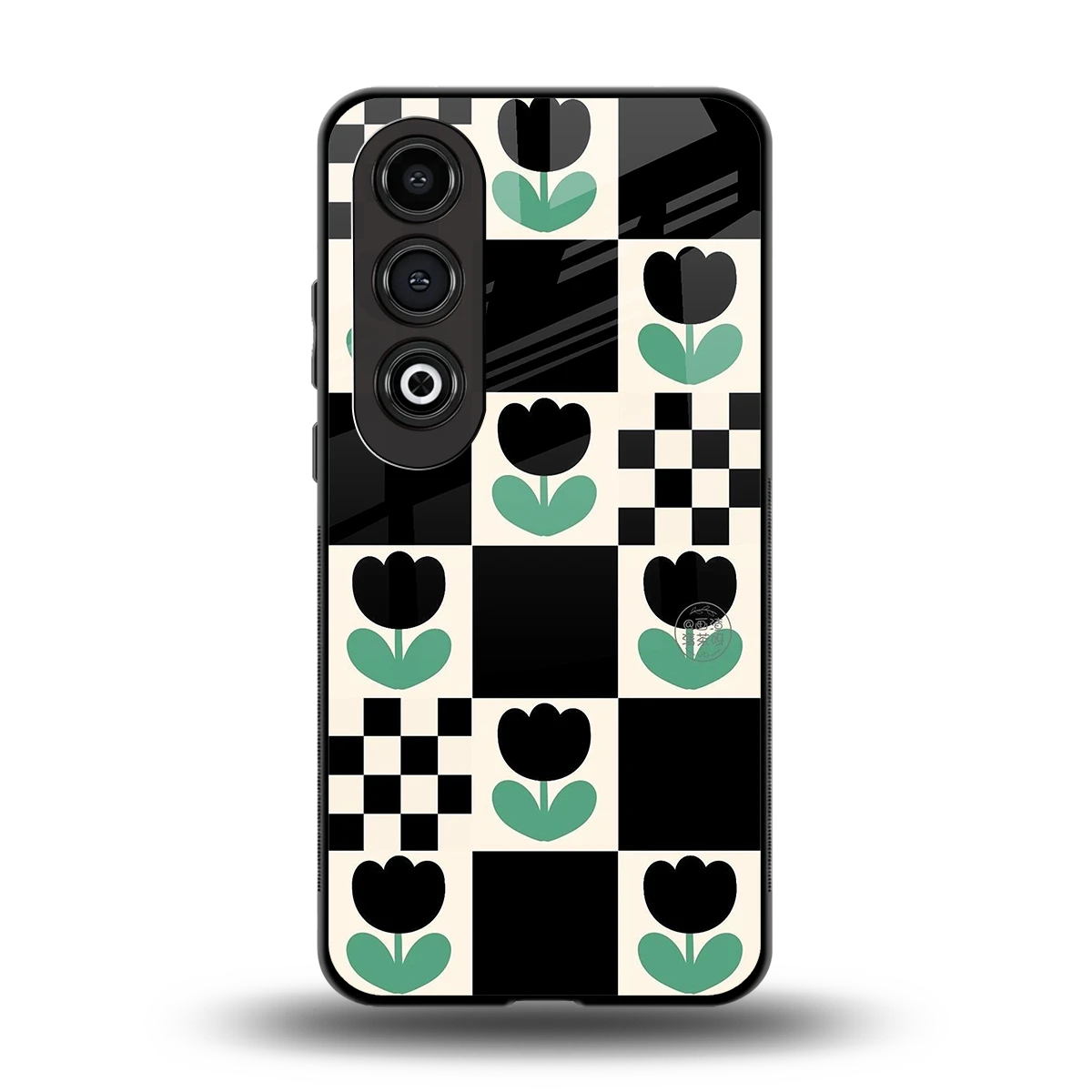 Minimalistic Flower Pattern back phone cover | glass case for oneplus nord ce 4
