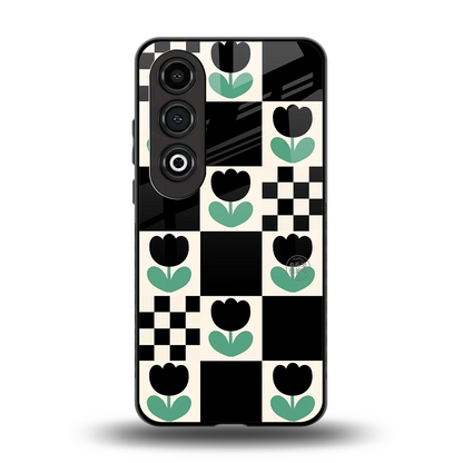 Minimalistic Flower Pattern back phone cover | glass case for oneplus nord ce 4