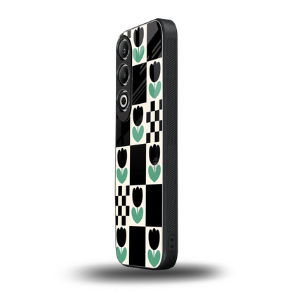 Minimalistic Flower Pattern oneplus nord ce 4 mobile cover | shockproof glass phone case