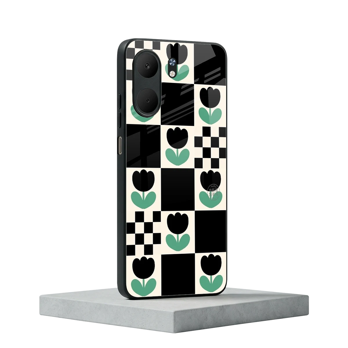 Minimalistic Flower Pattern oppo a5x 5g mobile cover | shockproof glass phone case