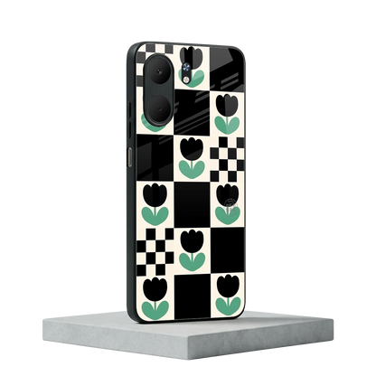 Minimalistic Flower Pattern oppo a5x 5g mobile cover | shockproof glass phone case