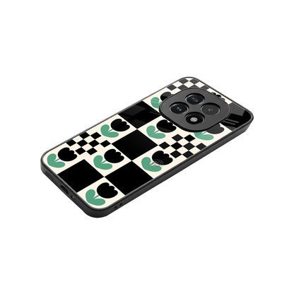 Minimalistic Flower Pattern stylish phone case for oppo f29 5g | glossy glass and slim fit