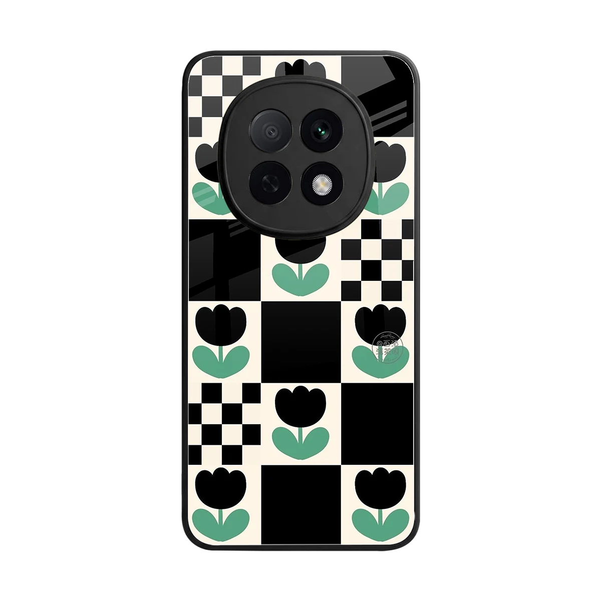 Minimalistic Flower Pattern back phone cover | glass case for oppo f29 pro 5g