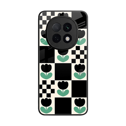 Minimalistic Flower Pattern back phone cover | glass case for oppo f29 pro 5g