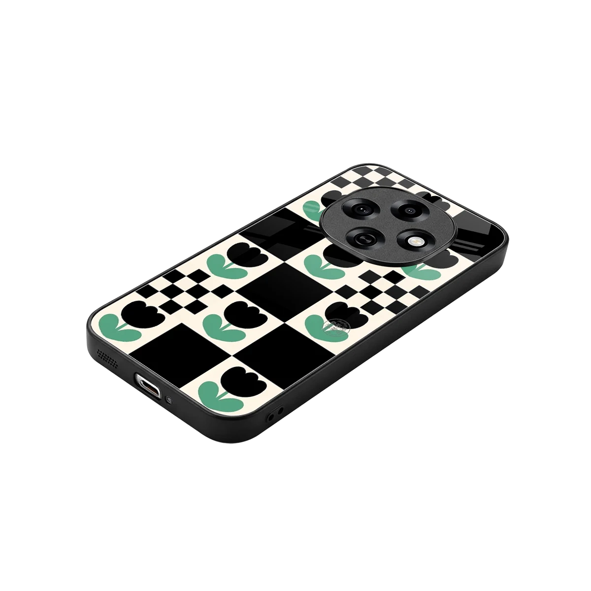 Minimalistic Flower Pattern stylish phone case for oppo f31 pro 5g | glossy glass and slim fit