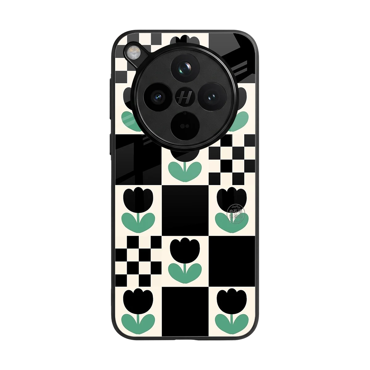 Minimalistic Flower Pattern back phone cover | glass case for oppo find x8