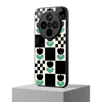 Minimalistic Flower Pattern oppo find x8 mobile cover | shockproof glass phone case