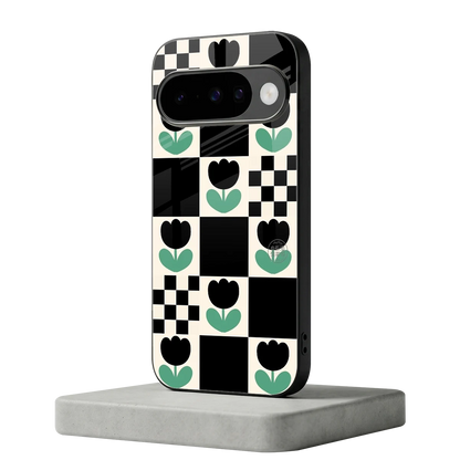 Minimalistic Flower Pattern google pixel 10 mobile cover | shockproof glass phone case