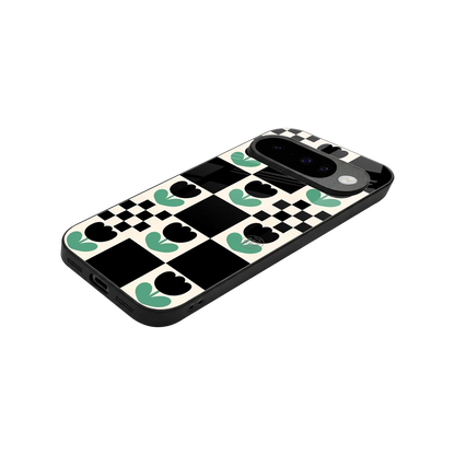 Minimalistic Flower Pattern stylish phone case for google pixel 10 | glossy glass and slim fit