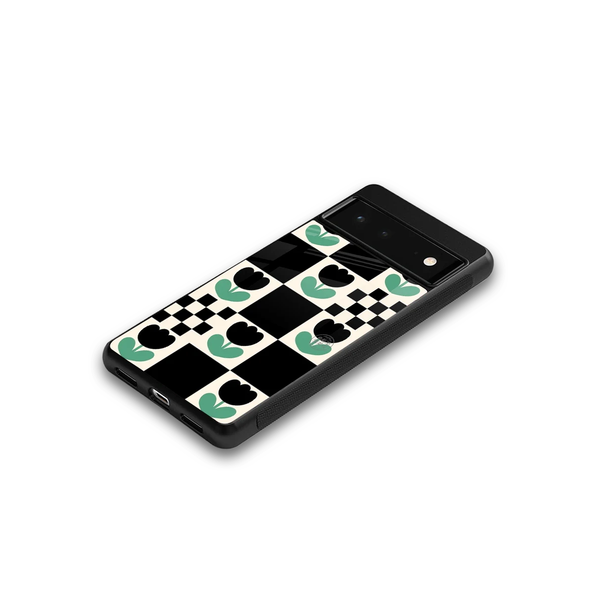 Minimalistic Flower Pattern google pixel 6a mobile cover | shockproof glass phone case