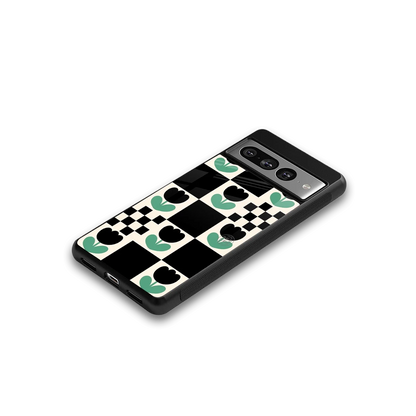 Minimalistic Flower Pattern google pixel 7 pro mobile cover | shockproof glass phone case