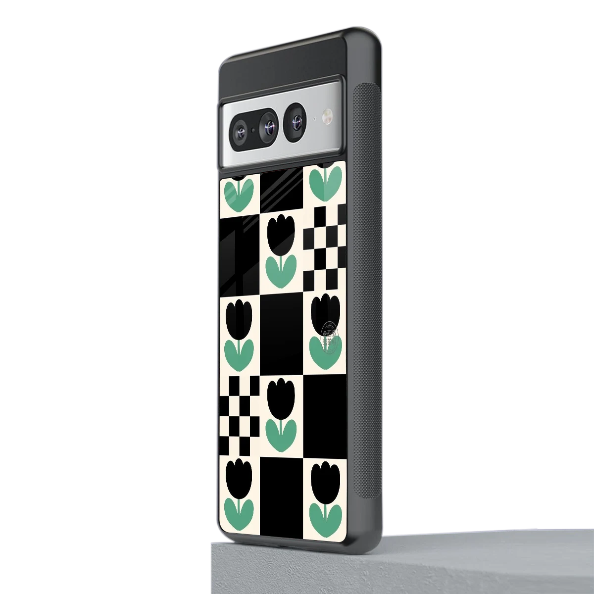 Minimalistic Flower Pattern stylish phone case for google pixel 7 pro | glossy glass and slim fit