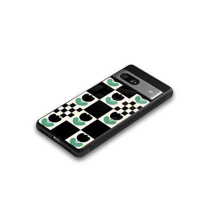 Minimalistic Flower Pattern google pixel 7 mobile cover | shockproof glass phone case