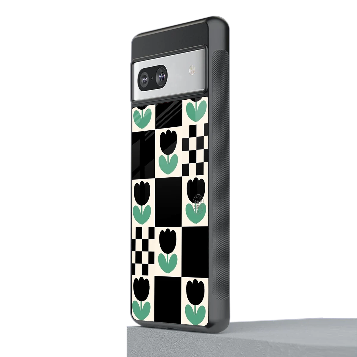 Minimalistic Flower Pattern stylish phone case for google pixel 7 | glossy glass and slim fit