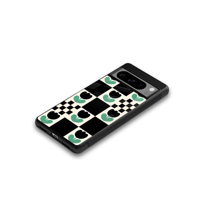 Minimalistic Flower Pattern google pixel 8 pro mobile cover | shockproof glass phone case