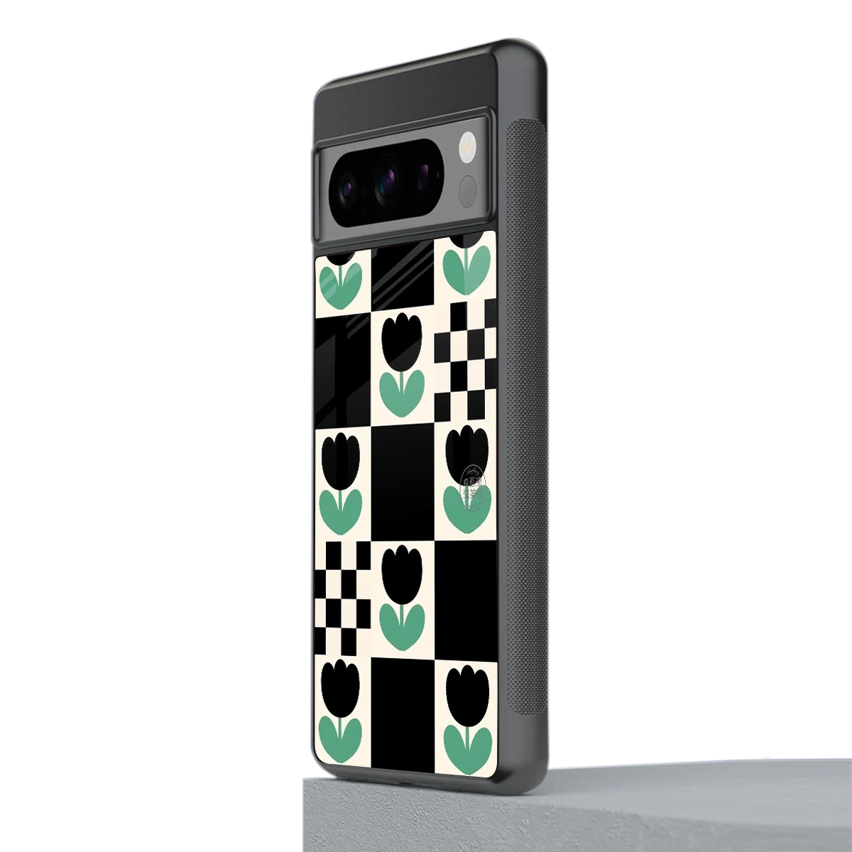 Minimalistic Flower Pattern stylish phone case for google pixel 8 pro | glossy glass and slim fit