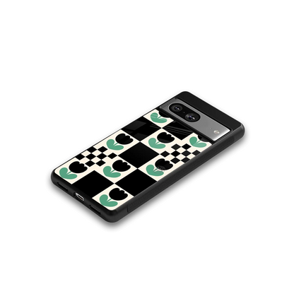 Minimalistic Flower Pattern google pixel 8 mobile cover | shockproof glass phone case
