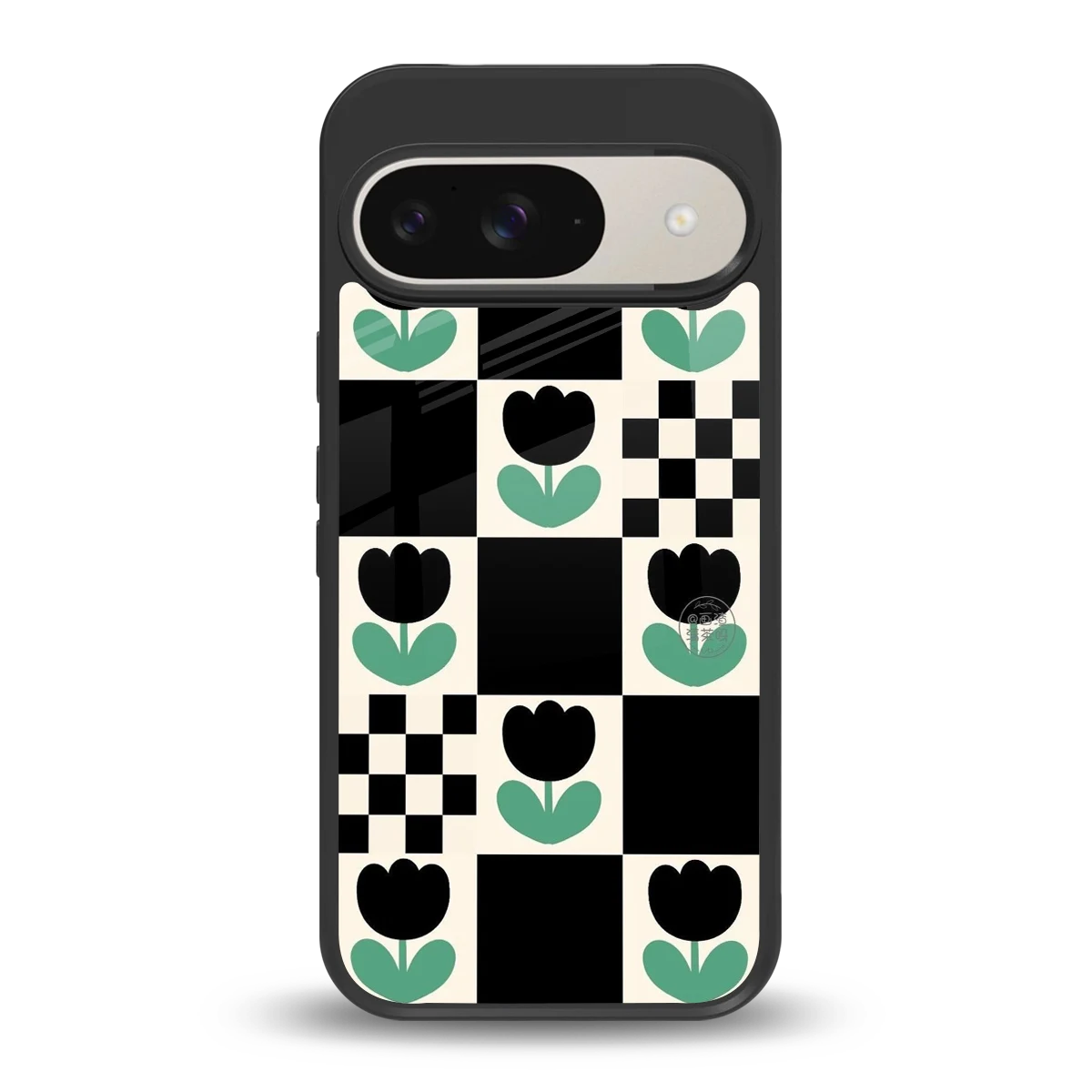 Minimalistic Flower Pattern back phone cover | glass case for google pixel 9