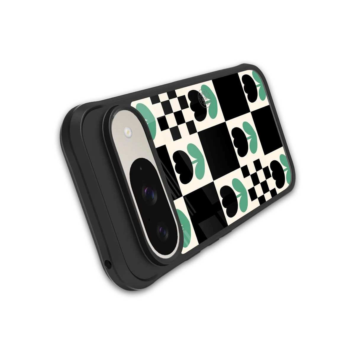 Minimalistic Flower Pattern stylish phone case for google pixel 9 | glossy glass and slim fit