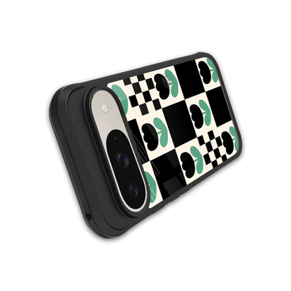 Minimalistic Flower Pattern stylish phone case for google pixel 9 | glossy glass and slim fit