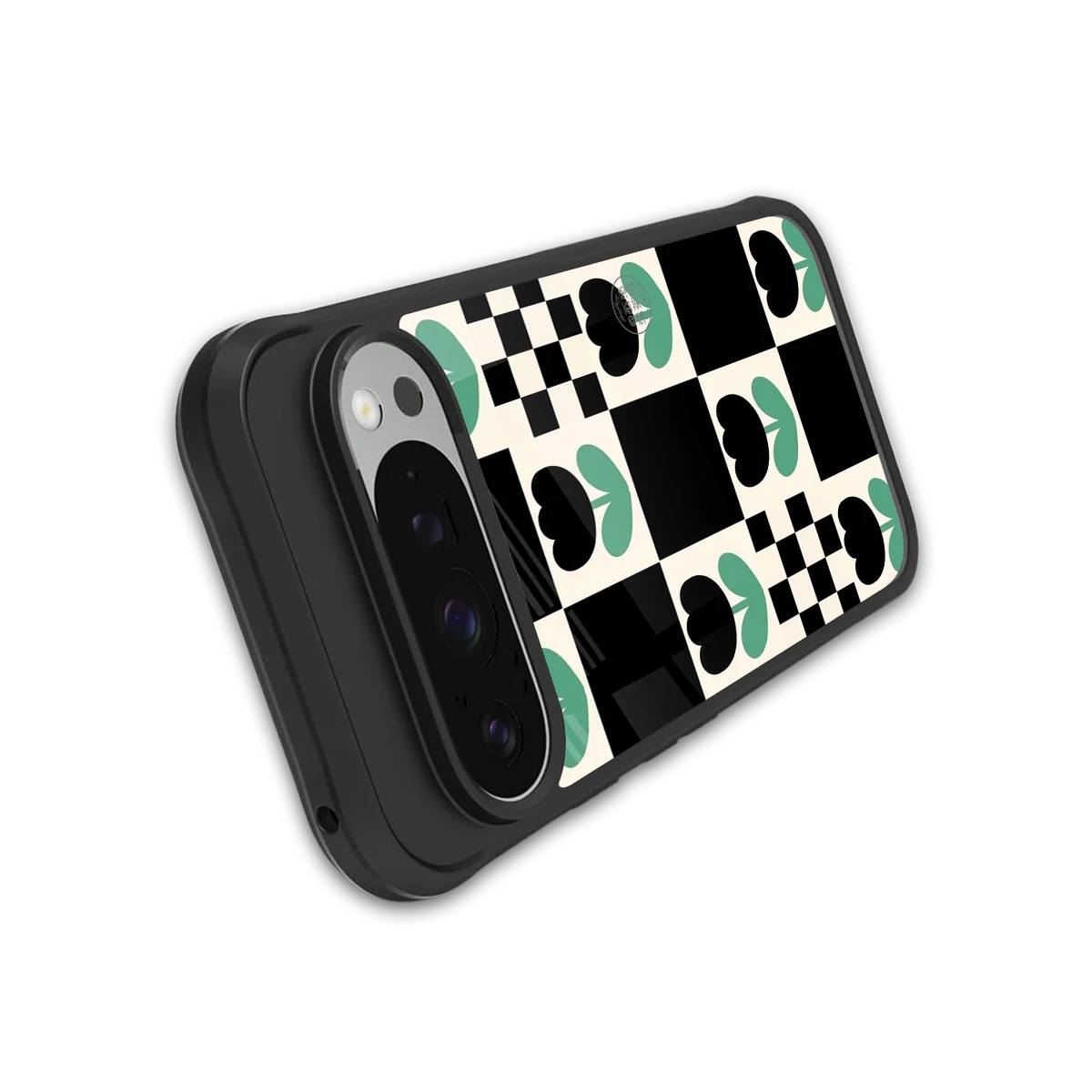 Minimalistic Flower Pattern stylish phone case for google pixel 9 pro | glossy glass and slim fit