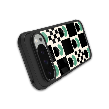 Minimalistic Flower Pattern stylish phone case for google pixel 9 pro | glossy glass and slim fit