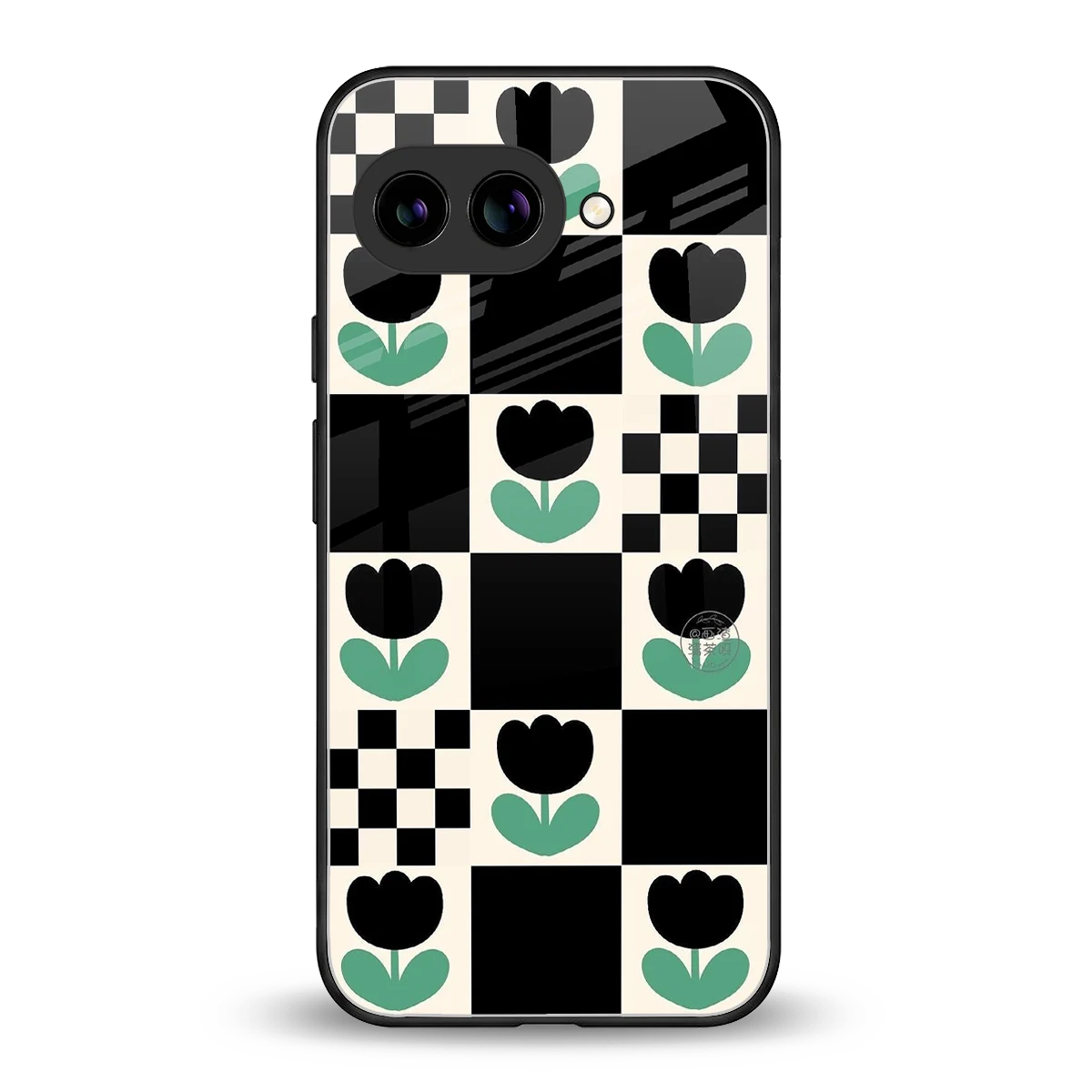 Minimalistic Flower Pattern back phone cover | glass case for google pixel 10a