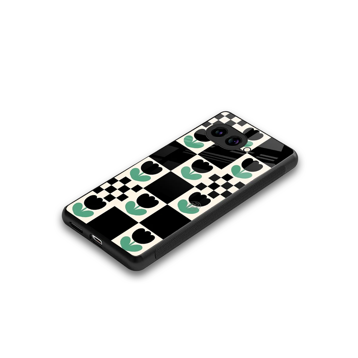 Minimalistic Flower Pattern stylish phone case for google pixel 10a | glossy glass and slim fit