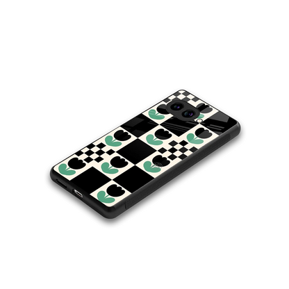 Minimalistic Flower Pattern stylish phone case for google pixel 10a | glossy glass and slim fit