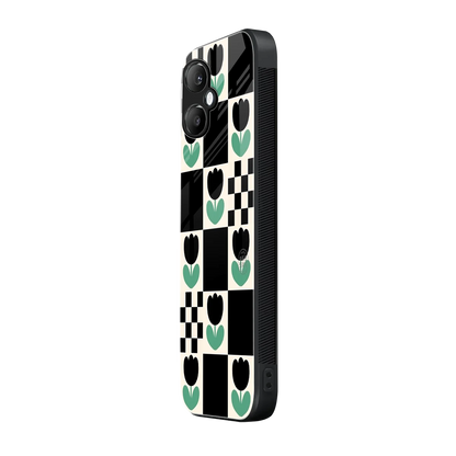 Minimalistic Flower Pattern samsung galaxy a06 5g mobile cover | shockproof glass phone case
