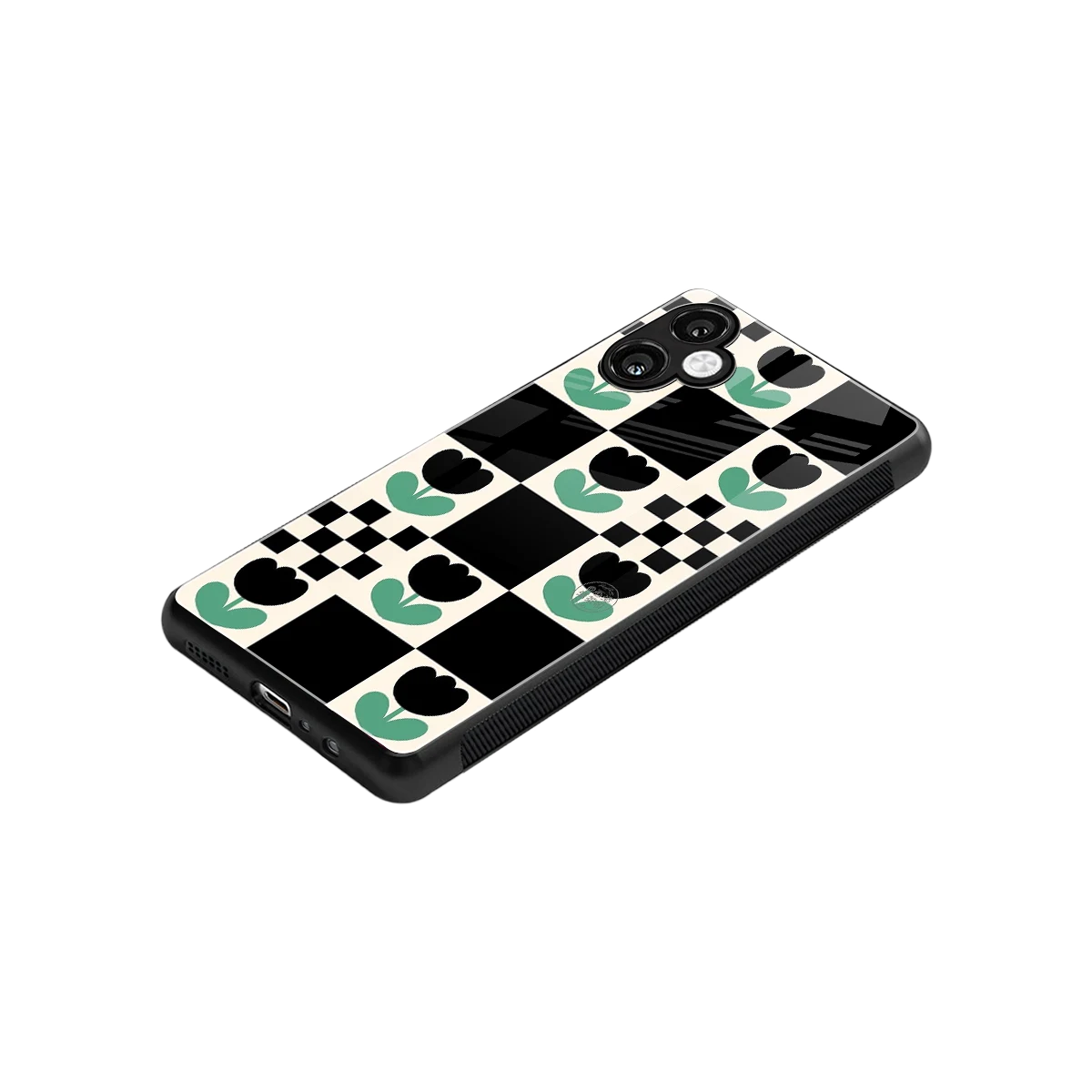 Minimalistic Flower Pattern stylish phone case for samsung galaxy a06 5g | glossy glass and slim fit