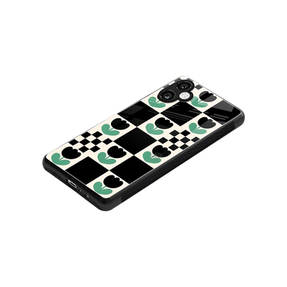 Minimalistic Flower Pattern stylish phone case for samsung galaxy a06 5g | glossy glass and slim fit