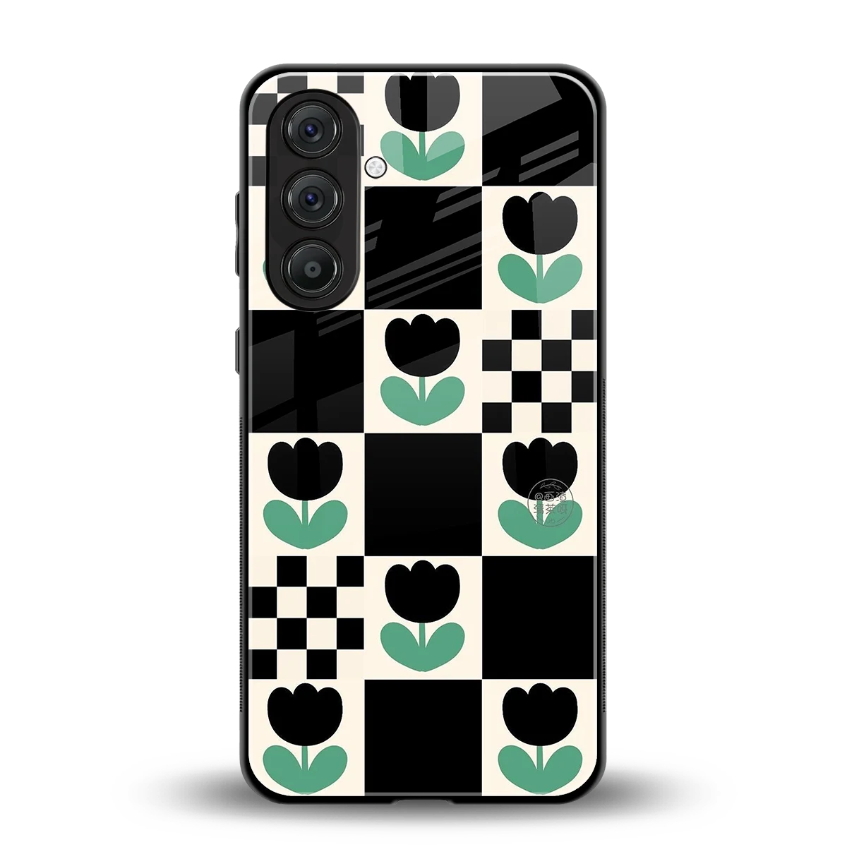 Minimalistic Flower Pattern back phone cover | glass case for samsung galaxy a16 5g