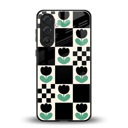 Minimalistic Flower Pattern back phone cover | glass case for samsung galaxy a36 5g