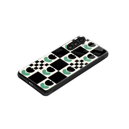 Minimalistic Flower Pattern stylish phone case for samsung galaxy a17 5g | glossy glass and slim fit