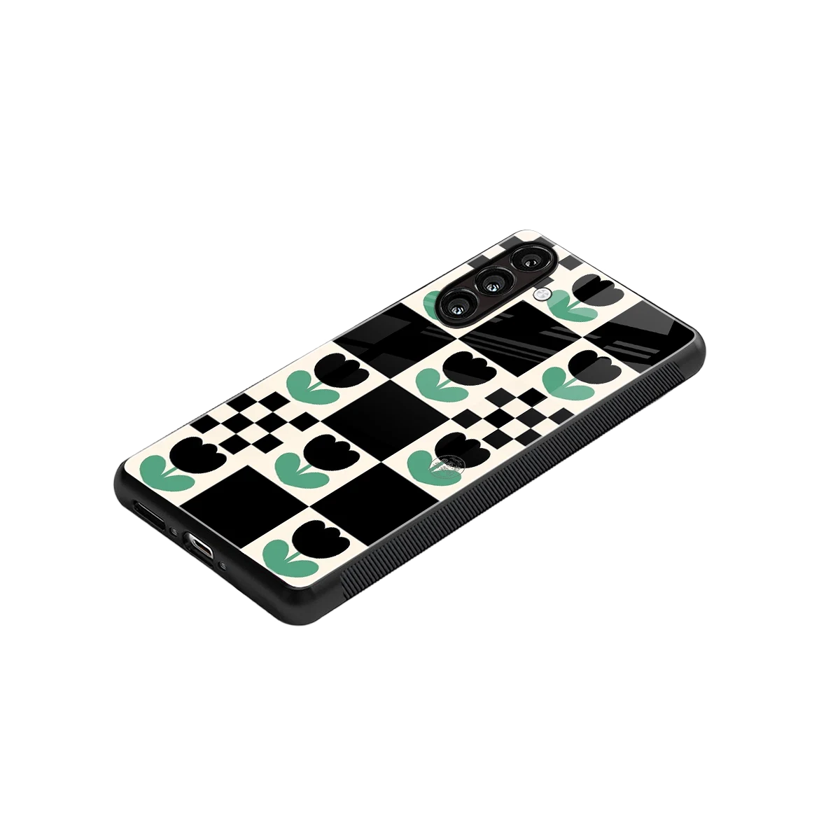 Minimalistic Flower Pattern stylish phone case for samsung galaxy a36 5g | glossy glass and slim fit