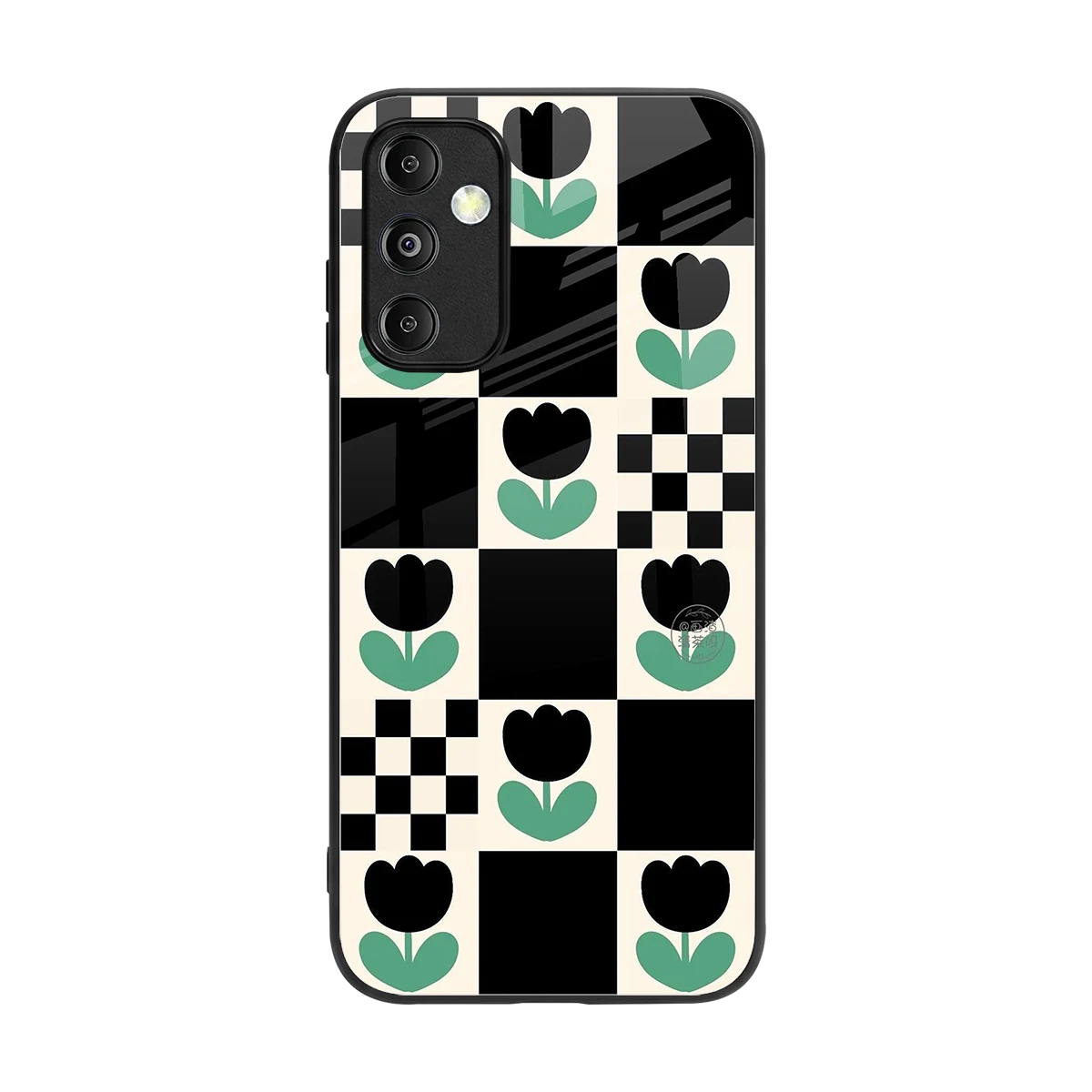 Minimalistic Flower Pattern back phone cover | glass case for samsung galaxy m14 5g