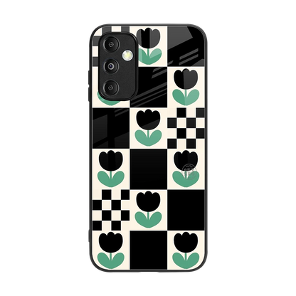 Minimalistic Flower Pattern back phone cover | glass case for samsung galaxy m14 5g