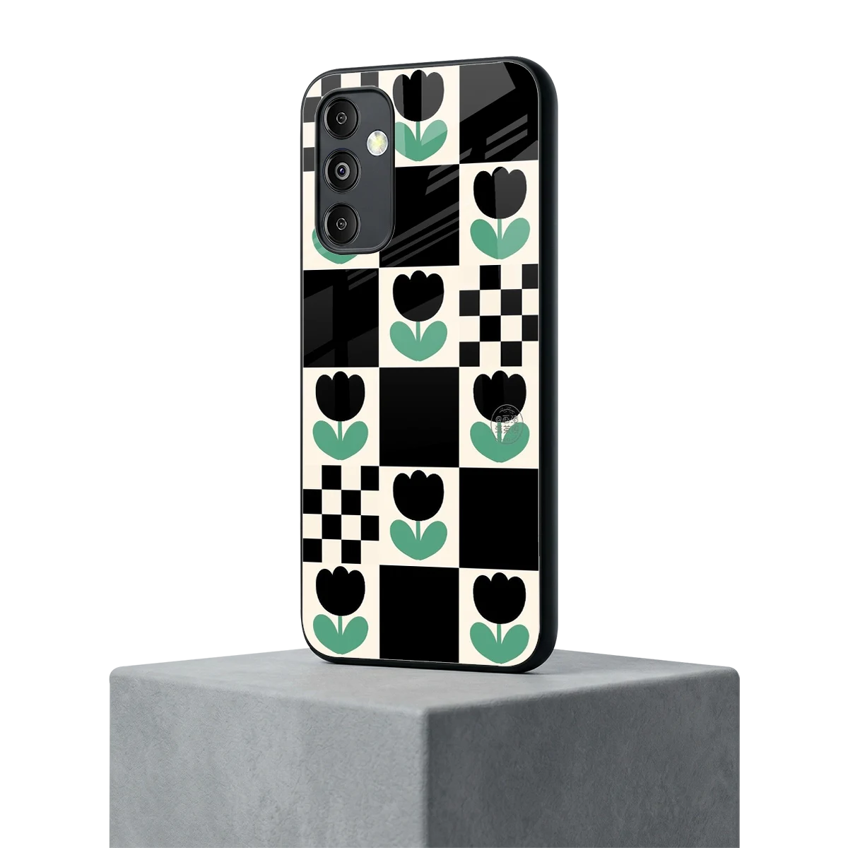 Minimalistic Flower Pattern samsung galaxy m14 5g mobile cover | shockproof glass phone case