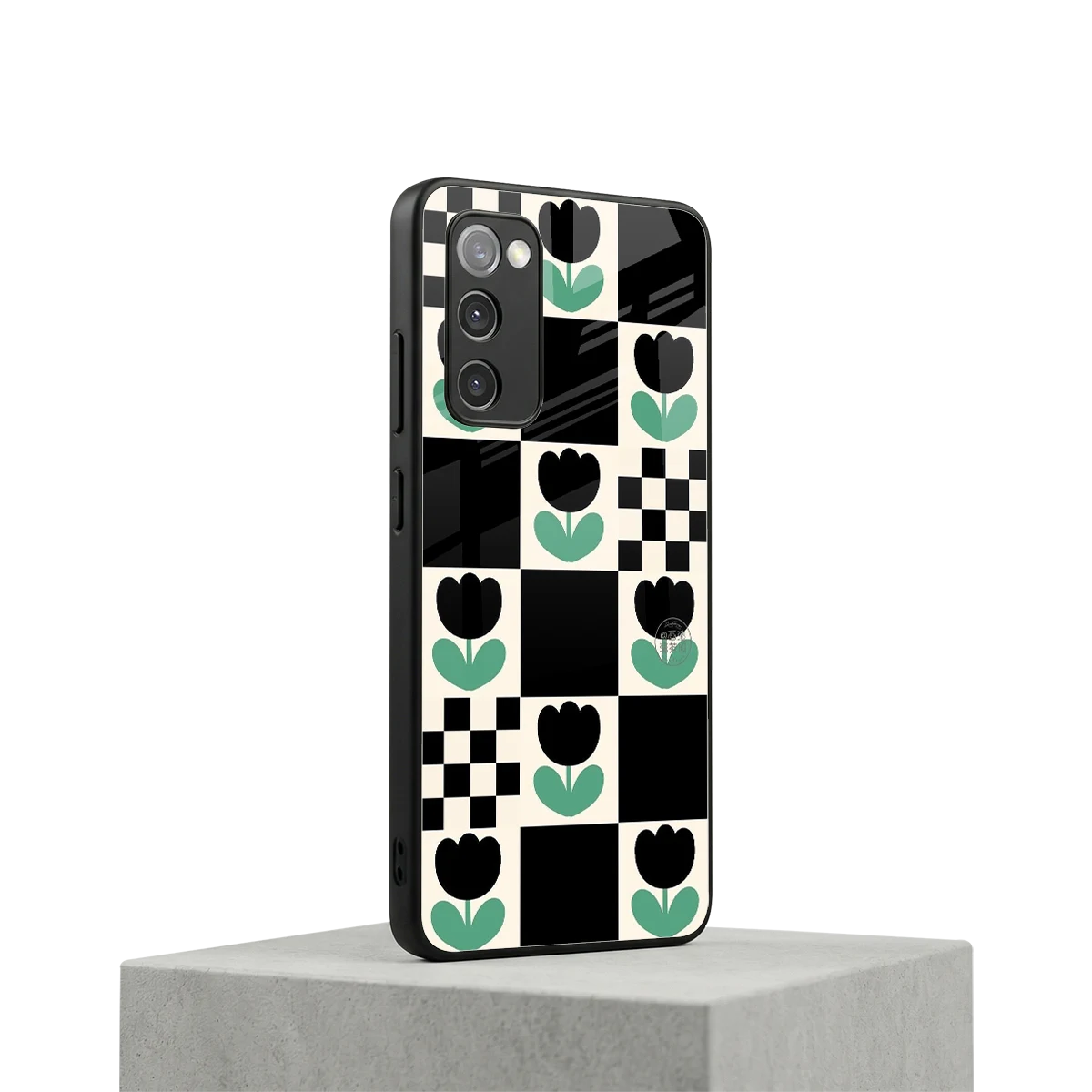 Minimalistic Flower Pattern samsung galaxy s20 fe mobile cover | shockproof glass phone case