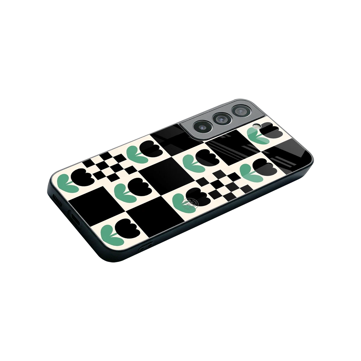 Minimalistic Flower Pattern stylish phone case for samsung galaxy s22 | glossy glass and slim fit