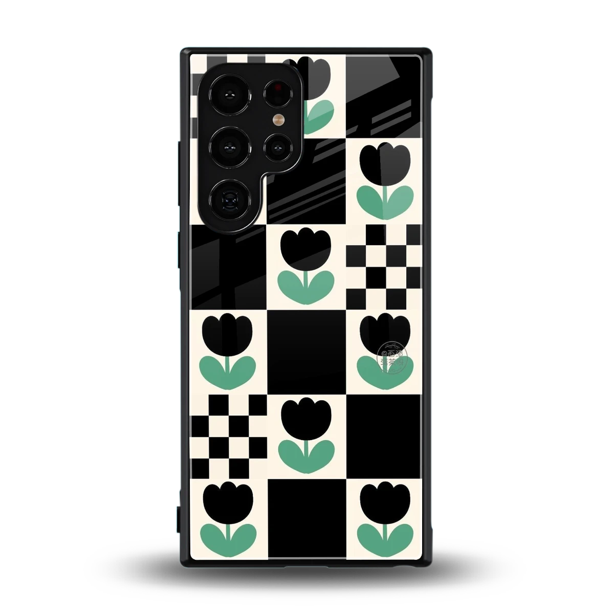 Minimalistic Flower Pattern back phone cover | glass case for samsung galaxy s23 ultra