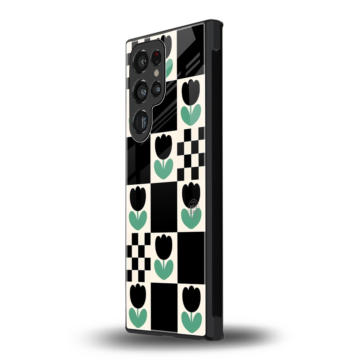 Minimalistic Flower Pattern samsung galaxy s23 ultra mobile cover | shockproof glass phone case