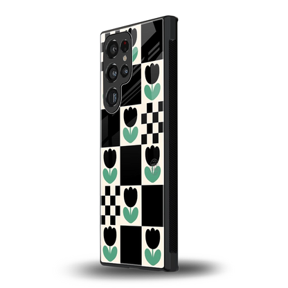 Minimalistic Flower Pattern samsung galaxy s23 ultra mobile cover | shockproof glass phone case