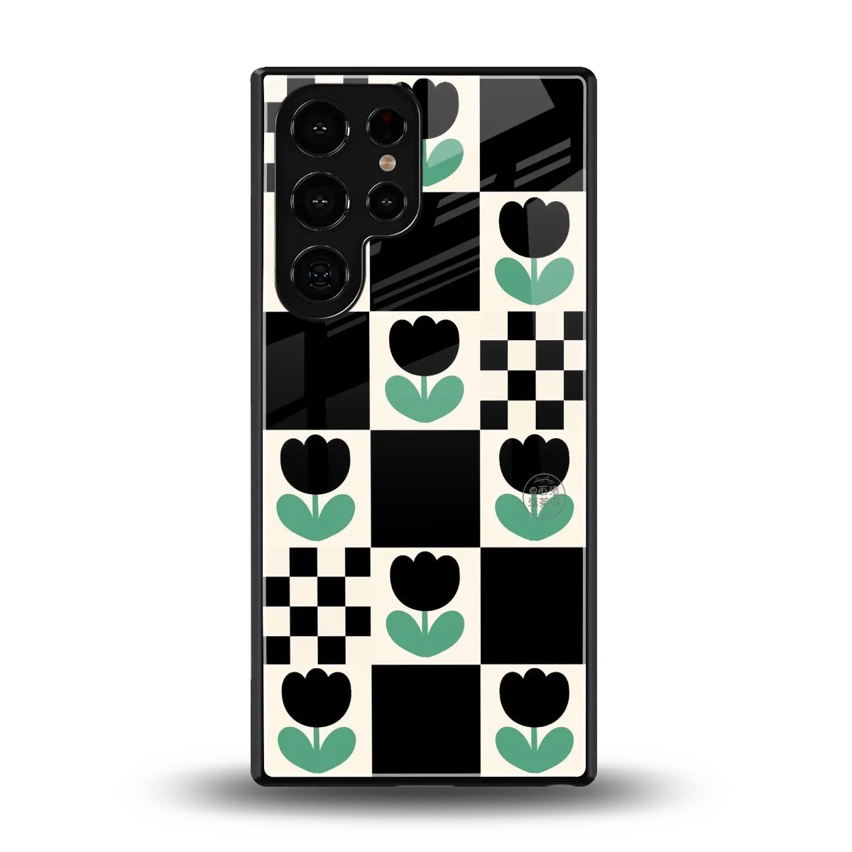 Minimalistic Flower Pattern back phone cover | glass case for samsung galaxy s26 ultra