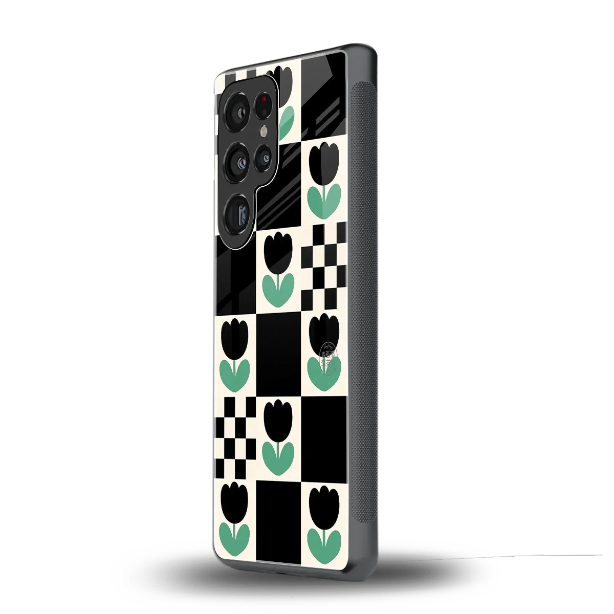 Minimalistic Flower Pattern samsung galaxy s25 ultra mobile cover | shockproof glass phone case