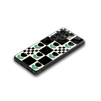 Minimalistic Flower Pattern stylish phone case for samsung galaxy s26 ultra | glossy glass and slim fit