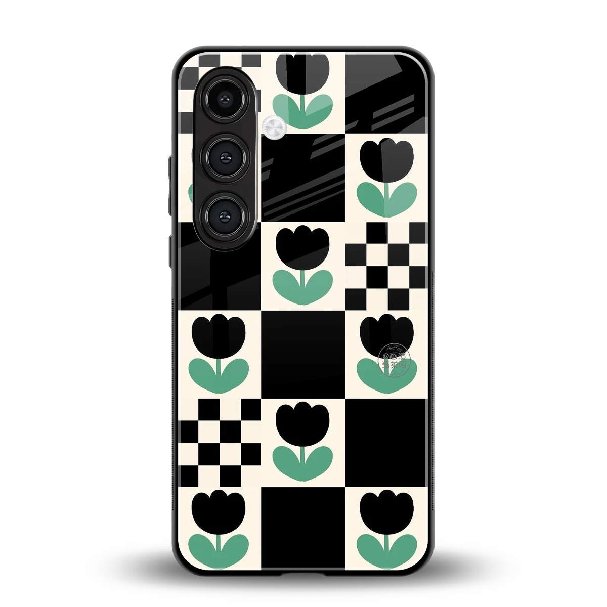 Minimalistic Flower Pattern back phone cover | glass case for samsung galaxy s24 plus