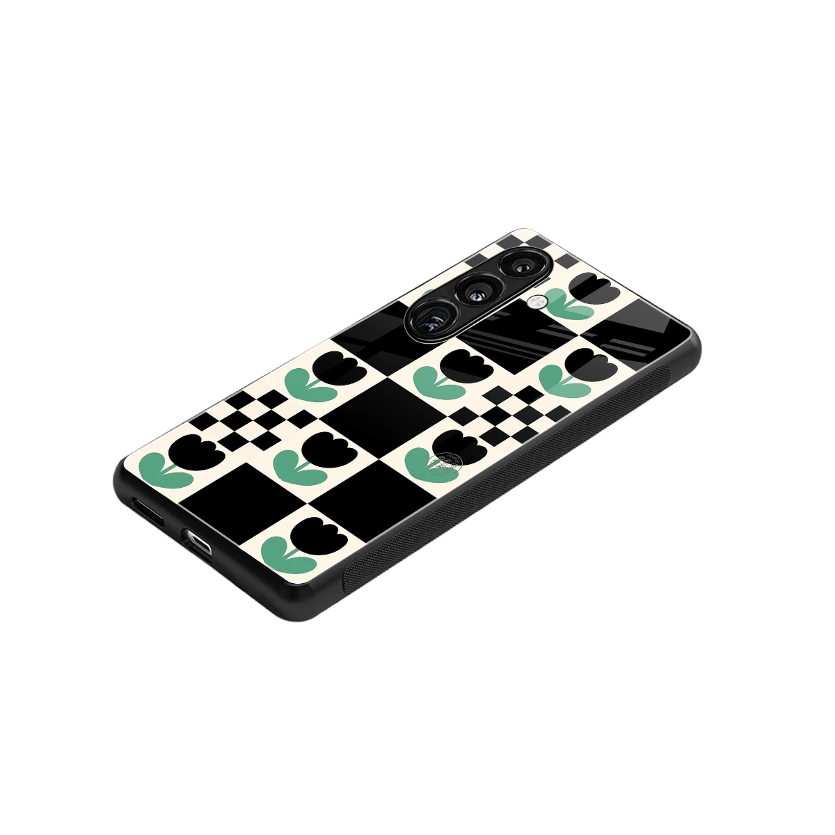 Minimalistic Flower Pattern stylish phone case for samsung galaxy s24 | glossy glass and slim fit